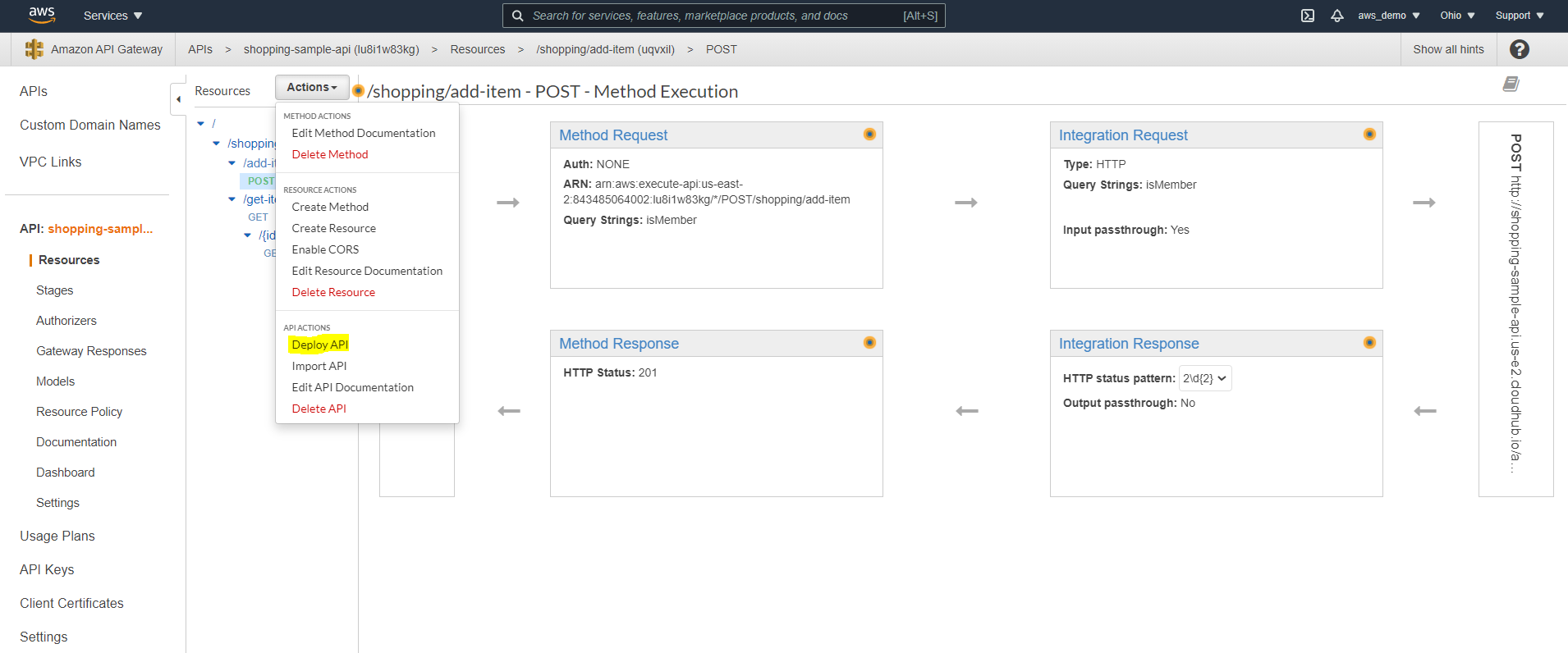 AWS API Gateway and MuleSoft Integration + Walkthrough